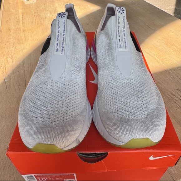 Women’s Nike React Phantom White and MultiColor Slip-On Sneakers. - Picture 5 of 6